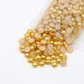 Nuevo Llegó 10mm Flat Back Perla Cabochons Bulk Loose Faux Pearls, Z26-Lt.Topaz